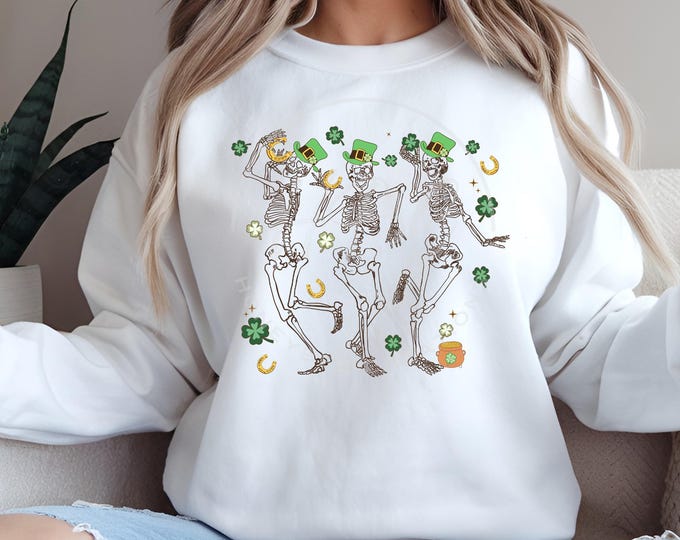 Dancing St Patricks Day Skeletons Png, Lucky Vibes Svg, St Patricks Day Png, Shamrock Svg, Funny St Patricks Day Svg, St Patricks Day Shirt