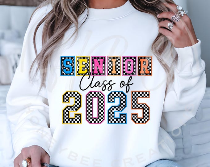 Checkered Senior 2025 Png, Graduation Svg, Grad Png, Senior Svg, Class Of 2025 Png, Senior 2025 Svg, T Shirt Designs, School Png, Senior Png