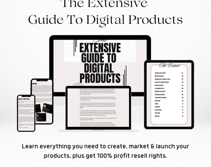 Extensive Guide To Digital Products With Master Resell Rights & Private Label Rights, Done For You Digital Products, Digital Marketing