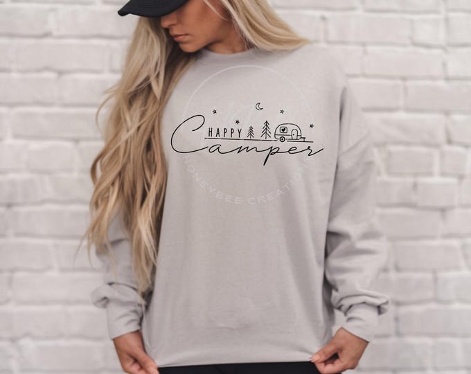 Happy Camper Svg, One Happy Camper Svg, Camp Life Svg, Sublimation Designs, Vacation Svg, Summer Png, Camping Shirt Svg, Outdoor, Hiking Svg