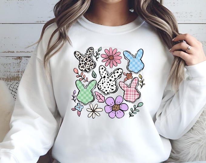 Coquette Easter Png, Easter Bunnys Png, Bunny Heads Png, Floral Easter Bunny Png, Easter Clipart, Easter Shirt, Tshirt Designs, Happy Easter