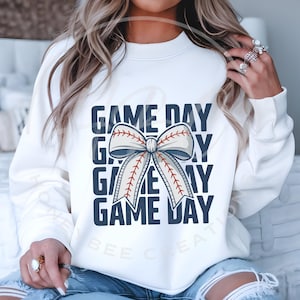 Game Day Baseball Png, Coquette Baseball Bow Png, Game Day Svg, Baseball Mom Png, Baseball Season, Sports Png, Baseball Shirt Design