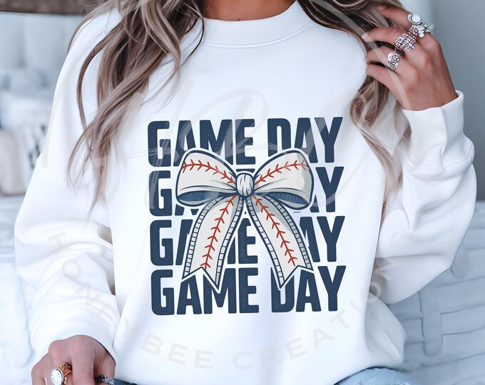 Game Day Baseball Png, Coquette Baseball Bow Png, Game Day Svg, Baseball Mom Png, Baseball Season, Sports Png, Baseball Shirt Design