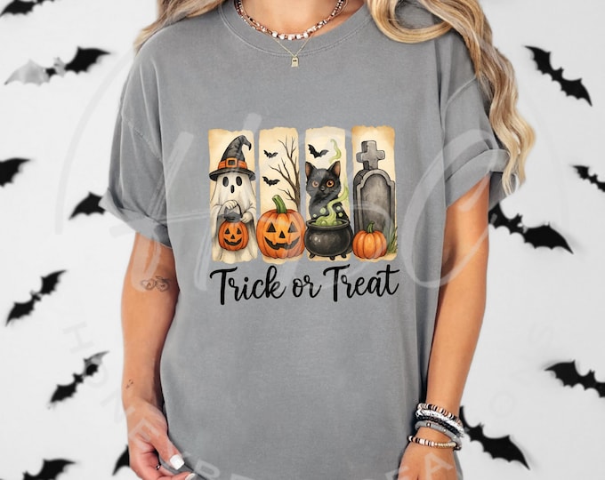 Trick Or Treat Png, Halloween Brushstroke, Halloween Png, Halloween Shirt Png, Halloween Svg Files, Pumpkin Svg, Cute Ghost Png, Black Cat