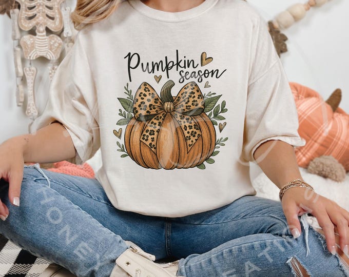 Pumpkin Season Svg, Fall Svg, Fall Shirt Svg, Fall Png Designs, Coquette Bow, Pumpkin Shirt Png, Pumpkin Svg, Sublimation Designs, Fall Png