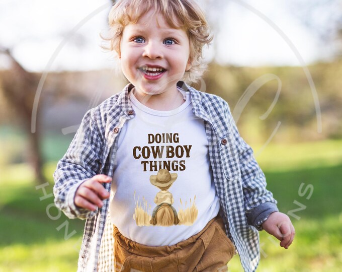 Doing Cowboy Things Tshirt Design, Kids Western Shirt Svg, Cowboy Print Png, Cowboy Shirt Design Svg, Western Png, Western Prints Svg, Horse
