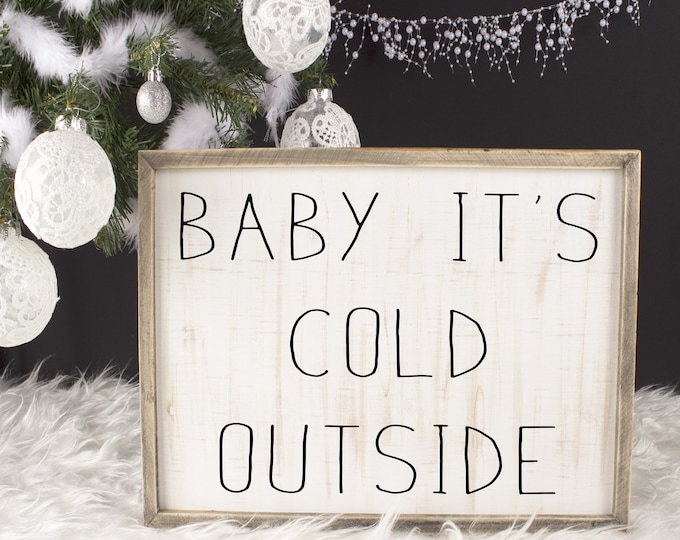 Baby It's Cold Outside Svg Files, Winter Svg, Christmas Svg, Cute Svg, Svg Designs, Cricut Designs, Coffee Mug Svg, Door Hanger Svg