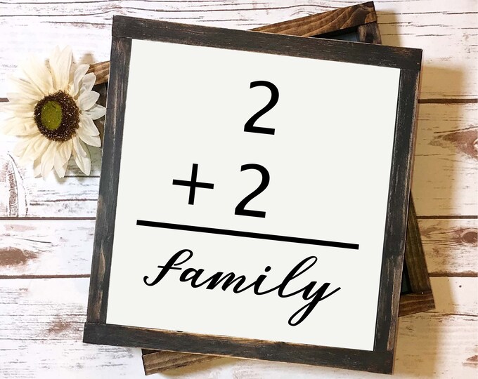 Family Two Plus Two Svg File, Svg Files For Cricut, Instant Download, Family Svg, Sign Svg, Family Addition Svg, Svg Designs, Cricut Designs
