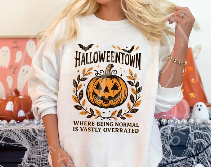 Halloweentown Png, Halloweentown Shirt Svg, Halloween Png, Halloween Shirt Svg, Pumpkin Svg, Normal Is Overrated, Halloween Svg Files, Bats