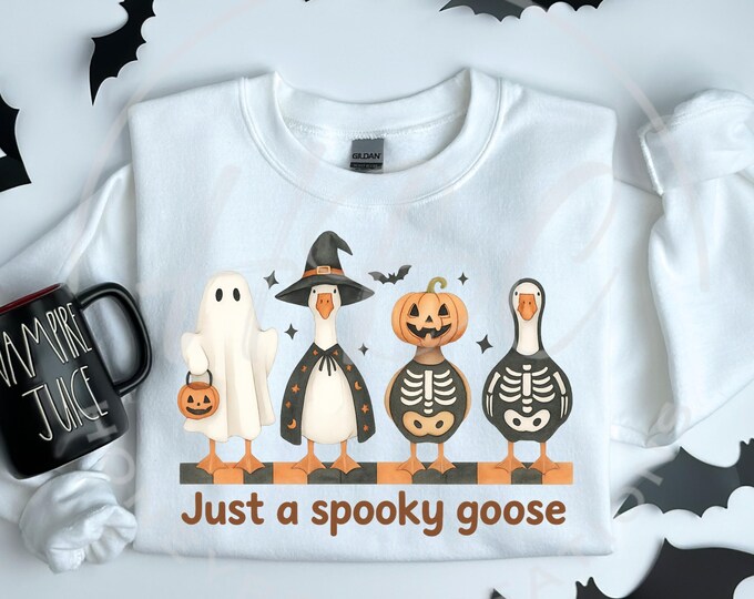 Spooky Goose Halloween Png, Just A Spooky Goose Shirt Png, Funny Goose Shirt Svg, Halloween Shirt Svg, Fall Svg, Pumpkin Svg, Silly Goose