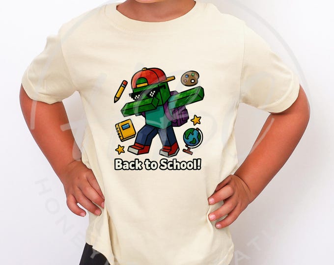 Back To School Png, School Video Game Shirt Svg, First Day Of School Shirt Png, School Png, Inspired Minecraft Svg, Minecraft Png