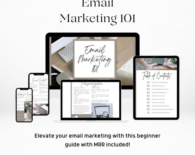 Email Marketing 101 Guide, Ebook Template Canva, Master Resell Rights, PLR Templates, Ebook Templates, Digital Products With Resell Rights