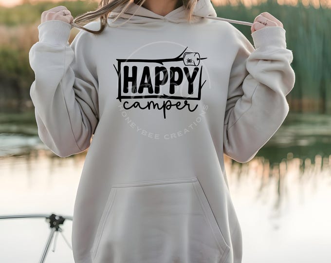 Happy Camper Svg, One Happy Camper Svg, Camp Life Svg, Sublimation Designs, Vacation Svg, Summer Png, Camping Shirt Svg, Marshmallow Svg
