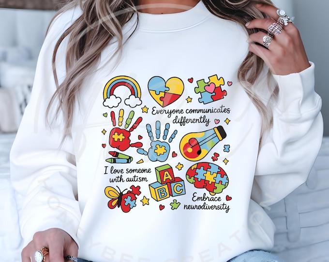 Everyone Communicates Differently Svg, Autism Png, Autism Month Png, Autism Mom Svg, Autism Shirt Png, Autism Awareness Month
