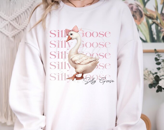Silly Goose Png, Coquette, One Silly Goose, Summer Png, Goose, Bow Svg, Coquette Shirt Png, Silly Goose Shirt, Silly Shirt, Baby Svg