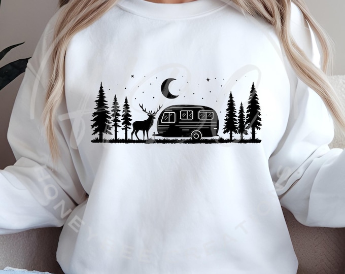 Camping Life Png, Retro Camper Under Stars, Nature Adventure Sublimation File, Outdoor Wilderness Svg, Camping Shirt Svg, Camping Svg, Camp