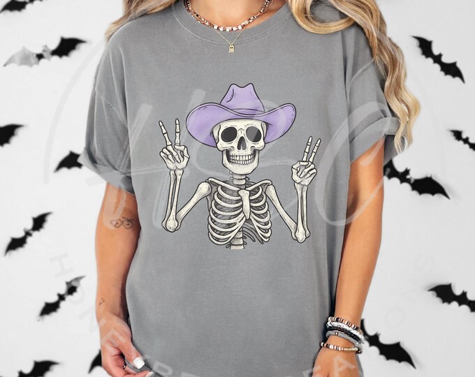 Western Halloween Skeleton Svg, Western Png, Western Png, Halloween Shirt Svg, Halloween Clipart, Western Svg, Halloween Svg Files, Peace