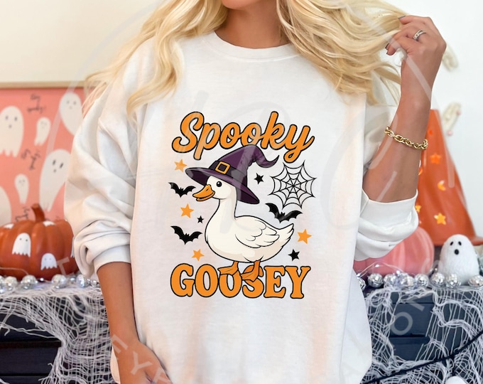 Spooky Goose Png, Halloween Shirt Png, Halloween Svg Files, Halloween Silly Goose, Halloween Png, Sublimation Designs, Halloween Clipart