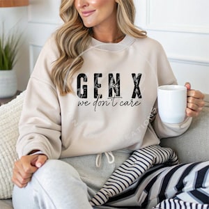 Gen X We Don't Care Png、大人向けユーモア SVG、Gen X Png、Generation X Png、Gen X シャツ Png、Generation X SVG、ママ SVG、母の日 SVG、Dtf Png