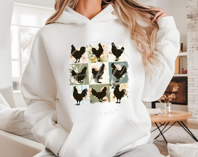 Floral Farm Chicken Sublimation Design, Floral Chicken Shirt Design, Sublimation Designs for Shirts, Chicken PNG, Chicken SVG, Tshirt Design
