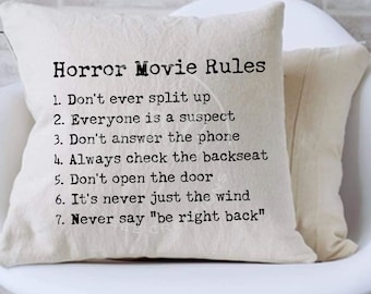 Horror Movie Rules Svg Files, Instant Download , Halloween Svg, Funny Halloween Svg, Fall Svg, Horror Movie Svg, Adult Svg, House Rules Svg
