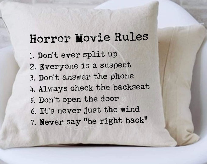 Horror Movie Rules Svg Files, Instant Download , Halloween Svg, Funny Halloween Svg, Fall Svg, Horror Movie Svg, Adult Svg, House Rules Svg