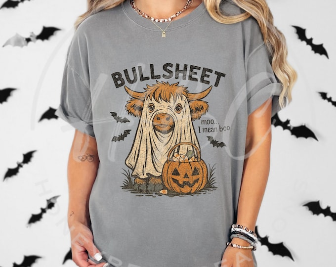 Funny Bullsheet Svg, Moo I Mean Boo Svg, Halloween Shirt Png, Halloween Highland Cow Svg, Pumpkin Svg, Halloween Svg, Western Halloween Png