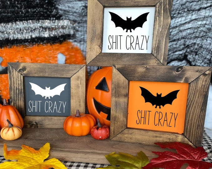 Bat Shit Crazy Svg / Svg Cut File For Cricut / Digital Halloween Download / Instant Download / Halloween Bat Svg / Halloween Cut File / Bat