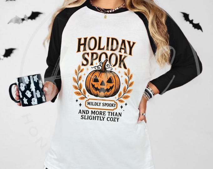 Holiday Spook Png, Pumpkin Svg, Halloween Shirt Svg, Sublimation Designs, Mildly Spooky Svg, Fall Svg, Halloween Svg Designs, Halloween Png