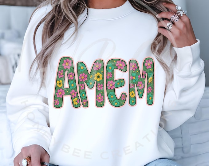 Floral Amen Svg, Retro Amen Png, Happy Easter Svg, Jesus Svg, Bible Verse Png, Christian Svg, Bible Verse Svg, Christian Svg, Easter Png
