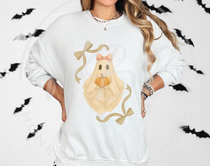 Cute Ghost Png, Coquette Png, Halloween Shirt Png, Halloween Ghost Shirt Png, Spooky Coquette Png, Halloween Clipart, Pumpkin Png, Spooky
