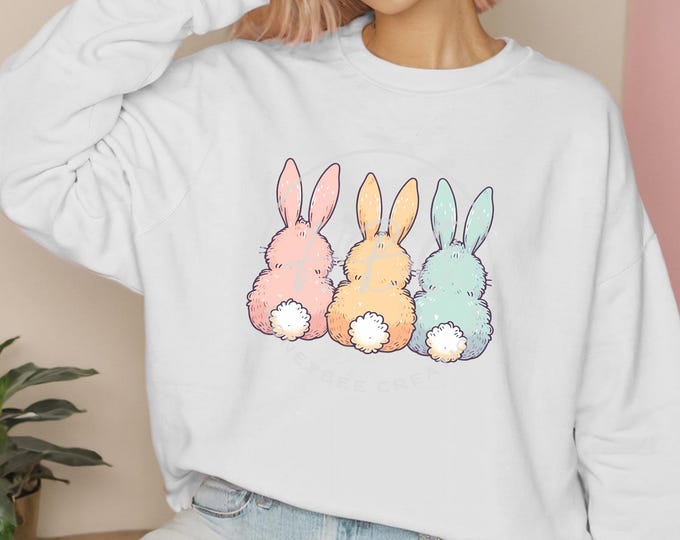 Easter Bunnies Png, Pastel Easter Bunnys Png, Easter Png, Easter Shirt Png, Sublimation Designs, T-Shirt Designs, Easter Clipart, Spring Png