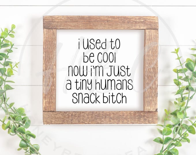 I used to be cool now I'm just a tiny humans snack bitch Svg, Happy Mothers Day Png, Mom Svg, Funny Svg, Mom Png, Mom Shirt Svg