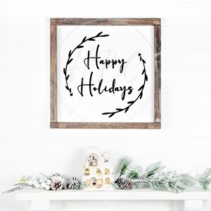 Happy Holidays Svg, Happy Holidays Png, kerstkaart Svg, Merry Christmas Svg, deurhanger Svg, Cricut ontwerpen, Instant Download Svg-bestanden