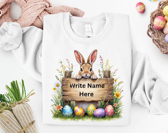 Personalized Easter Tag Png, Easter Name Tag Png, Easter Png, Kids Easter Png, Easter Basket Tag Png, Easter Clipart, Easter Bunny