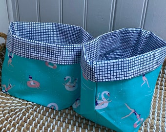 Cloth basket, bathroom storage basket, swimsuit pattern