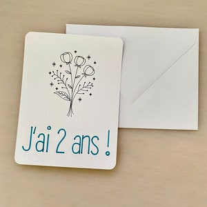Cartão de marco de aniversário personalizável com flores