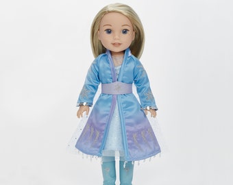 FROZEN Teal Elsa Dress & Crown for Bitty Baby 15" Doll Clothes