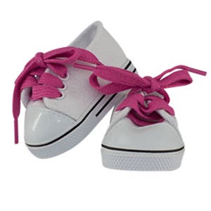 18&quot; Doll Clothes. 18&quot; doll shoes- 18&quot; doll White TENNIS SHOES Made by MangoPeaches.