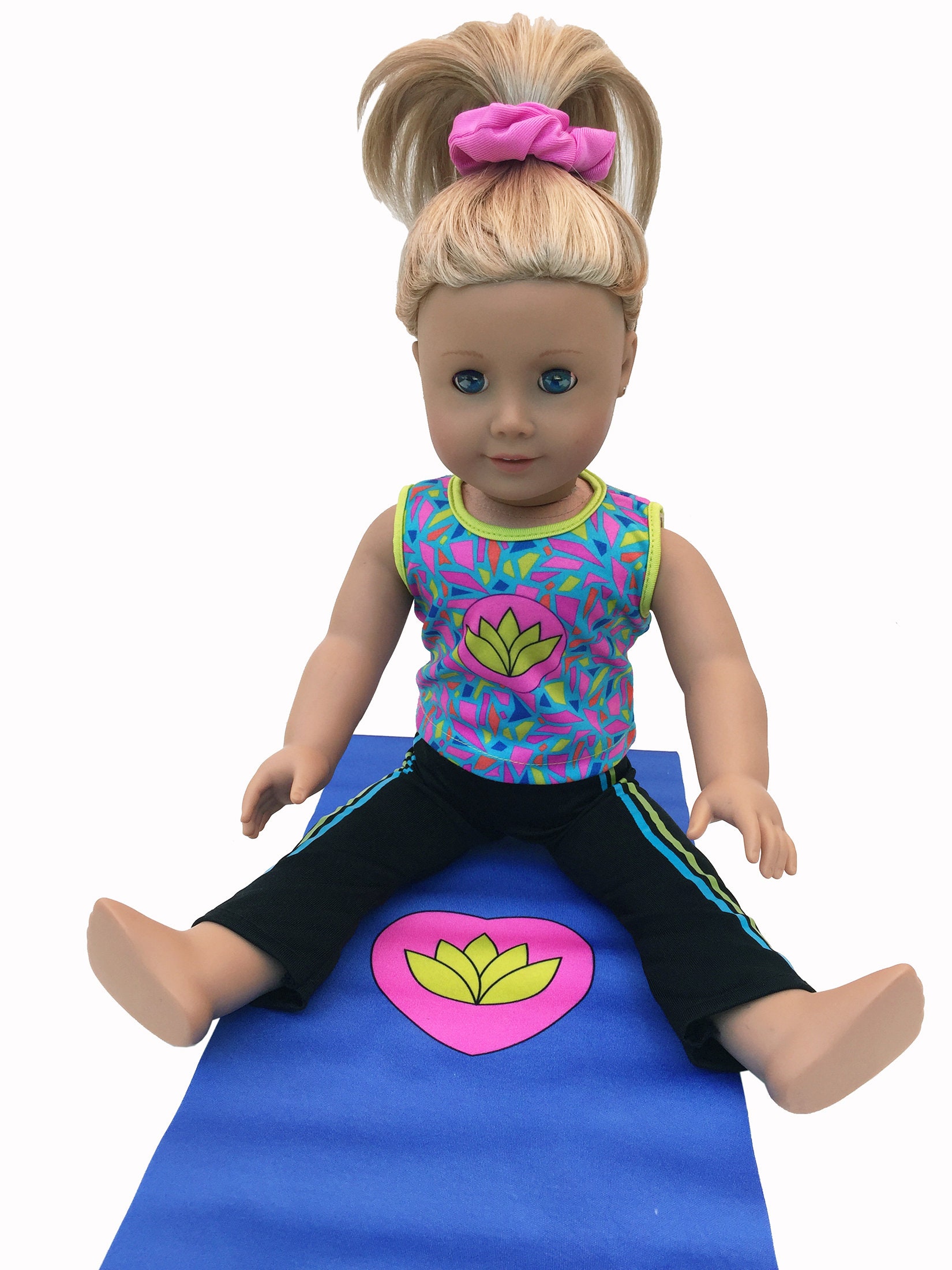 Doll Clothes Shoes Yoga Pilates Clothes Yoga Mat Yoga Outfits Towel for  American 18 Inch Girl Doll 43cm Born Baby Accessories