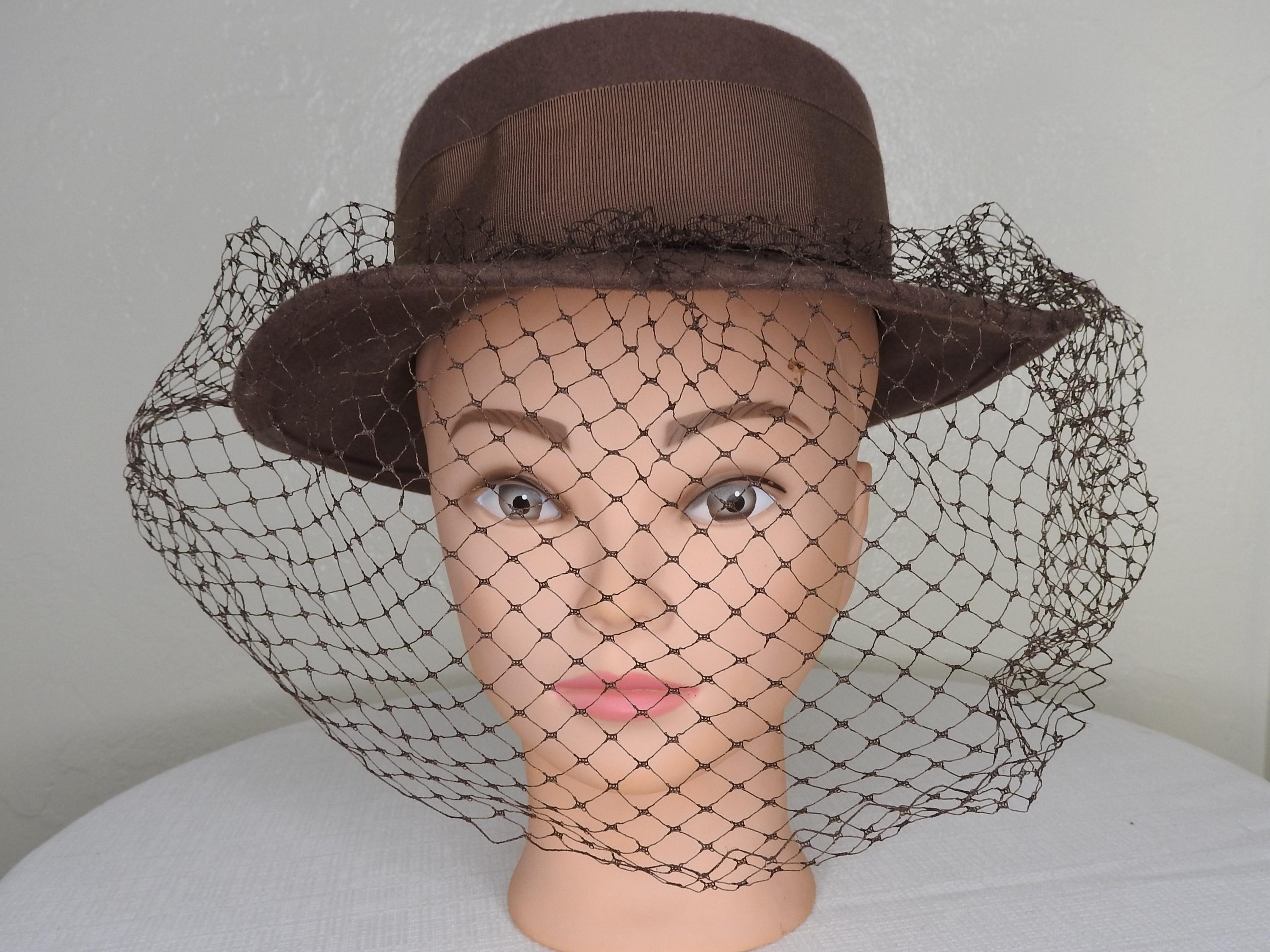 Vintage Lancaster Purple Wool Hat with Veil Vintage Wool Women main image 4