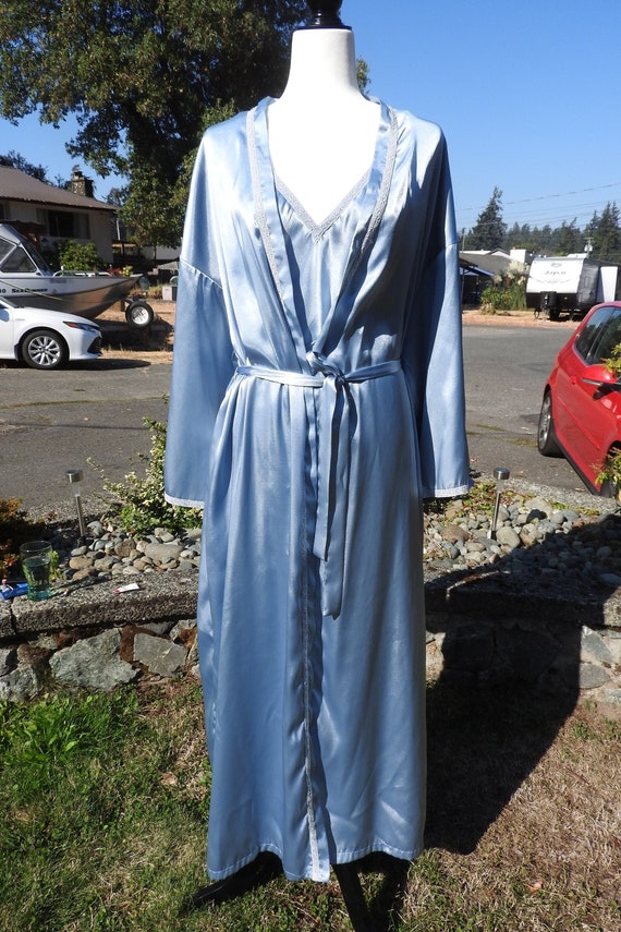 Vintage Long Robe and Gown~ Elegant~ Icy Blue~ Li… - image 1