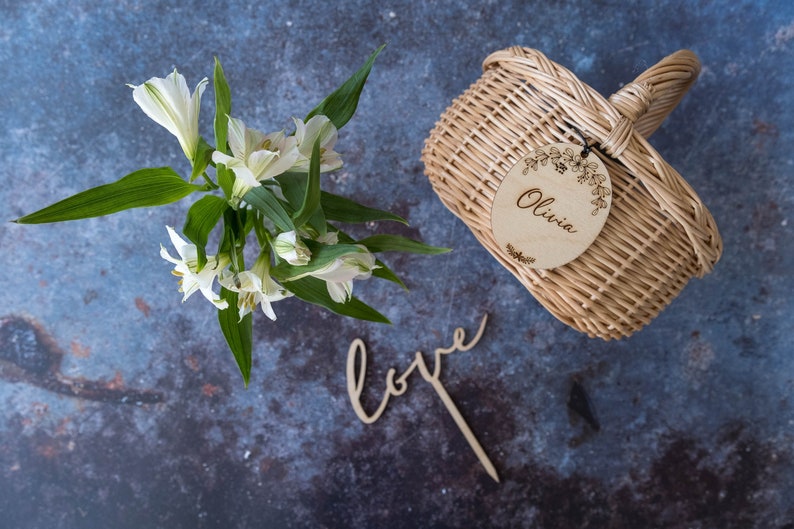Personalised Flower Girl Basket Etsy