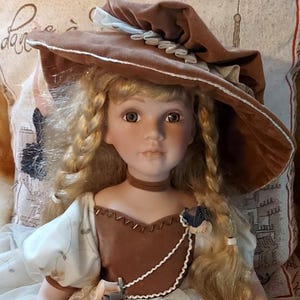 Homeart, Vintage 1990s,  Fine Bisque Porcelain Doll, Janice/Collectible Doll