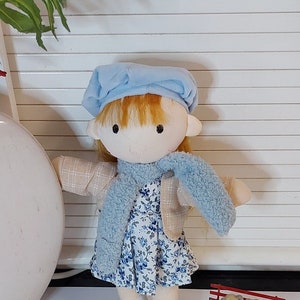 Handmade cute doll in Blue Dress for kids.