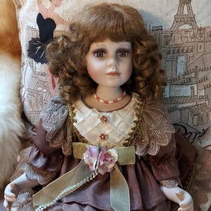 Homeart Bisque Porcelain Sitting Doll, Vintage Doll, Collectible Doll, Gift Doll