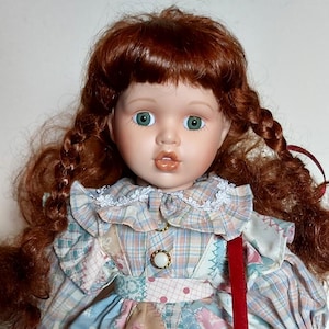 Vintage Porcelain Pretty Doll, Collectible Doll,  Girl Doll.