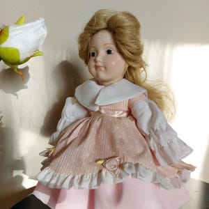 Antiques Vintage Franklin Heirloom Porcelain Doll 1987 year, Collectible Doll