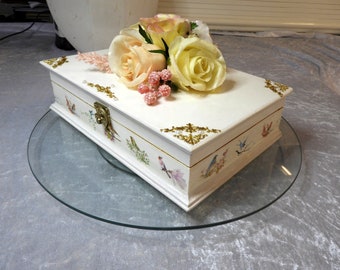Victorian Garden Keepsake Box – Handcrafted Shabby Chic Jewellery Storage