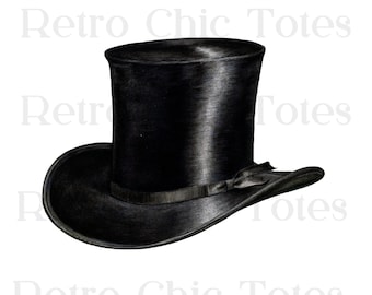 Vintage haut de forme PNG, clipart chapeau de gentleman victorien, chapeau cylindre steampunk, Illustration de chapeau formel Antique, robe rétro chapeau PNG
